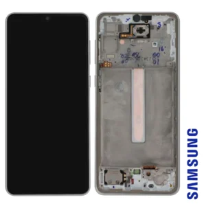 Pantalla para Samsung A33 5G / A336 Con Marco Blanco / Plata (Original Service Pack)