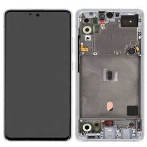 Pantalla para Samsung A51 5G / A516 Con Marco Prism Cube White (Original Service Pack)