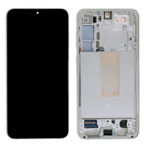 Pantalla para Samsung S23 Plus / S916 Con Marco Crema / Plata / Beige (Original Service Pack)